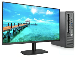HP EliteDesk 800 G1 USDT + 24" AOC 24B2XH FHD