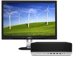 HP EliteDesk 800 G3 SFF + 24" Philips 240B4Q